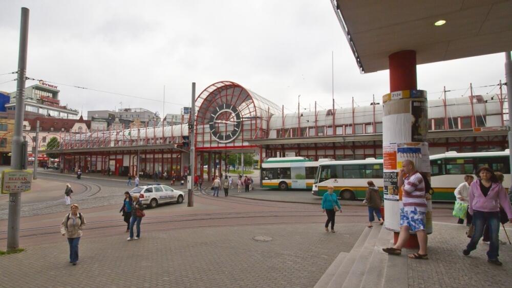 Terminál MHD ve Fügnerově ulici 